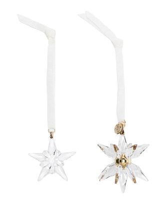 Swarovski Annual Edition 3D ornament set - unisex - Fabric/Swarovski Crystal/Gold Plated Metal - One Size - White