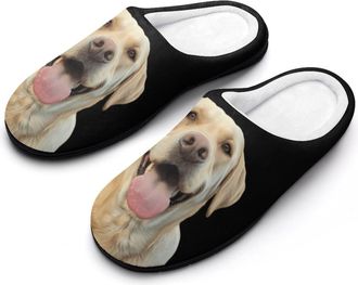 Generic Cute Labrador Retriever Dog Mens Slippers Memory Foam Winter Warm Sandals Slip On House Shoes Size 7-14