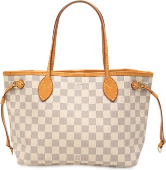 Louis Vuitton Pre-owned Womens Damier Azur Neverfull Pm - Ivory Textile - One Size