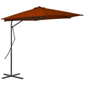 Berkfield Home Outdoor Parasol with Steel Pole Terracotta 300x230 cm