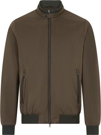 Herno Veelzijdige bomberjack in stof kaki kleur - Heren - Bomber jackets - Groen - XL - Jassen