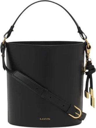 Lanvin S&eacute;quence Leather Bucket Bag - Heren - Handtassen - Zwart - ONE Size - Leer - Tassen
