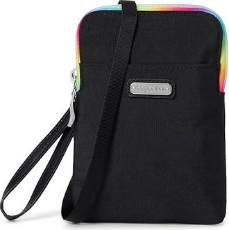 Baggallini Take Two RFID Bryant Crossbody Womens Handbags Onyx Rainbow Pride, Polyester