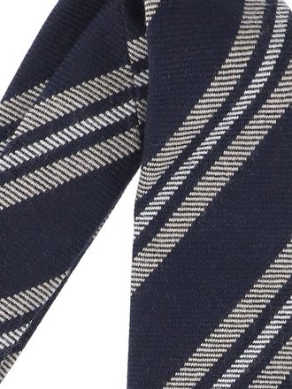Finamore Mens Ties Blue Wool