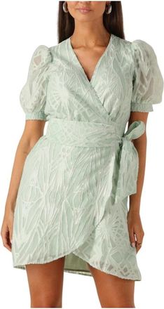 Freebird by Steven Kleedjes, Dames, Groen, XS, Groene Blossom Mini Jurk