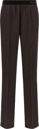 Tom Ford Broeken - Dames - Sweatpants - Bruin - S - Satijn - Broeken