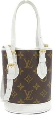 Louis Vuitton Pre-owned Bucket Bags, female, Brown, Size: ONE SIZE Pre-owned Canvas Bucket Bag