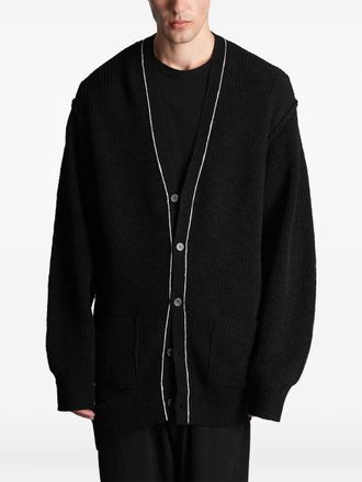 Yohji Yamamoto button trim cardigan - men - Wool - 3 - Black