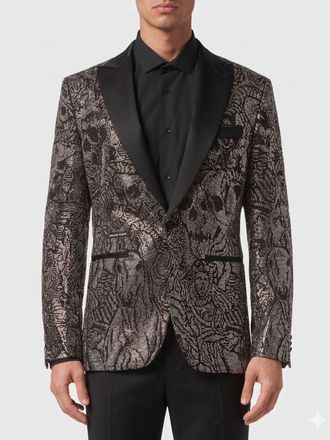 Philipp Plein Blazer a monopetto con strass all-over