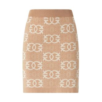 Pinko Short Skirts, female, Beige, Size: XS Bang Bang Minigonna