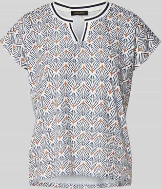 More & More More & More T-Shirt im Allover-Look in Marine, Gr&ouml;&szlig;e 38