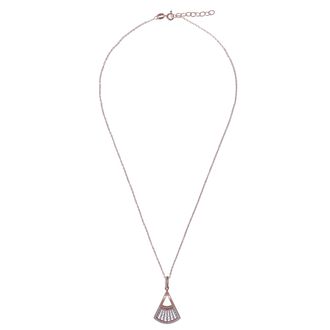 Orphelia Carina Dames 925 Sterling Zilveren Ketting met Hanger - Roze ZH-7436
