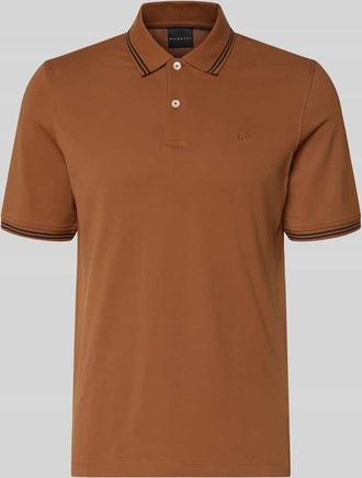 Bugatti Regular Fit Poloshirt mit Logo-Stitching in Camel, Gr&ouml;&szlig;e XXXL
