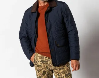 Duck Head Fremont Lodge Quilted Jacket In Navy