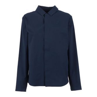 K-Way K-Way, Shirts, female, Blue, Size: S Sharrie Tech Overshirt Corto