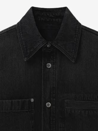 Wooyoungmi Mens Shirt, Cotton With Logo Black