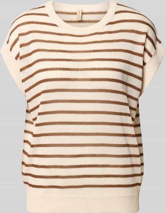 Soyaconcept Strickshirt mit Rundhalsausschnitt Modell LUANNA in Hellbraun, Gr&ouml;&szlig;e XXL