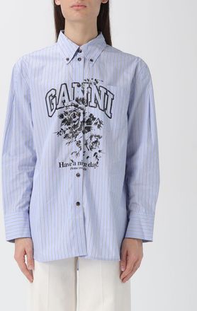 Ganni Camicia Ganni in cotone organico con stampa logo