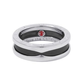 Bulgari B.Zero1 Black Ceramic Silver 925 Band Ring (Pre-Owned)