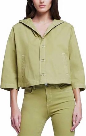 L'agence Devi Hood Swing Coat In Mantis