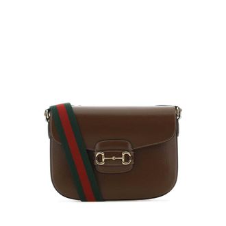 Gucci Brown Leather 1955 Horsebit Shoulder Bag
