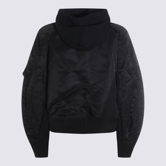sacai Womens Sweaters Black Co Po