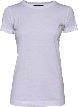 Dolce & Gabbana Womens White Cotton Crew Neck Short Sleeves T-Shirt