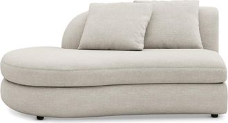 Castlery Fable Left Chaise Customized, Performance Linen Weave, Sand, Spill Resistant, Ultra Deep Seats for Castlery Chairs