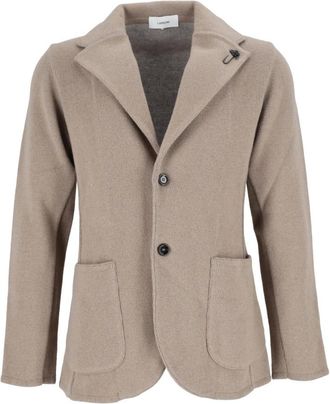 Lardini Giacca Maglia - Heren - Blazers - Beige - 2XL - Jassen