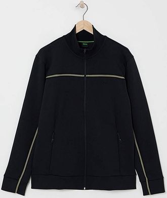 HUGO BOSS Black Stripe Full Zip Sweat Top