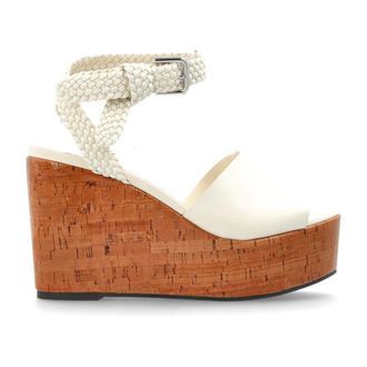 Jimmy Choo London Wedges, female, Beige, Size: 7 1/2 US Jori 100 Wedge Sandals