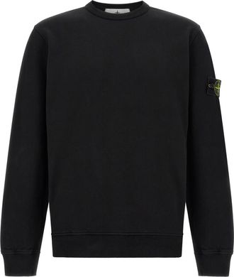 Stone Island Black Crew Neck Sweatshirt