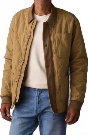 The Normal Brand James Canvas Liner Jacket In Tan/cedar