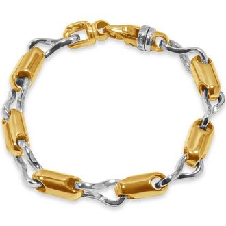 Pompeii3 Mens Designer Seed Link 14k Gold (66gram) or Platinum (106gram) 8-9mm Bracelet 8.75