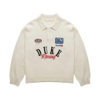 Duke + Dexter Duke + Dexter - Racing Poloshirt - Heren - Tops - Wit - Maat: M Katoen