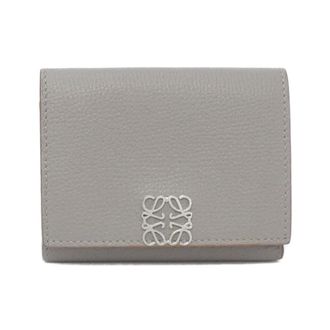 Loewe Gray Leather Wallet (Tri-Fold) (Pre-Owned)