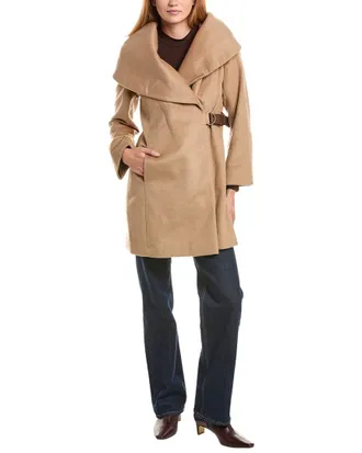 Via Spiga Hooded Wool-Blend Coat