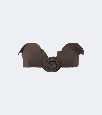 Magda Butrym Floral-appliqu&eacute; bikini top