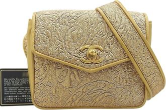 Chanel Gold Leather Fanny Pack (Pre-Owned)