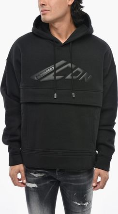 Dsquared2 ICON Felpa a Tinta Unita con Maxi Tasca Frontale Dsquared2
