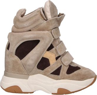 Isabel Marant Brown Balskee Wedge Suede High-Top Sneakers