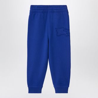 Burberry Electric Blue Jogging Trousers With Ekd Logo
