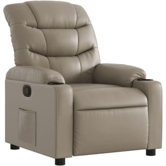 vidaXL Poltrona Reclinabile Cappuccino in Similpelle - Vidaxl