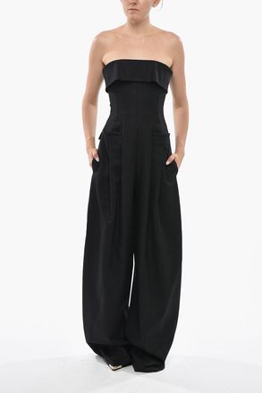 Dsquared2 Jumpsuit a Gamba Larga Senza Maniche in Lana Vergine Dsquared2