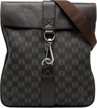 Loewe Pre-owned Cross Body Bags, female, Brown, Size: ONE SIZE Pre-owned Patterned Messenger Bag