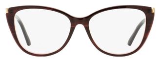 Swarovski SK5414 Butterfly Cat-Eye Acetate Eyeglasses - Brown