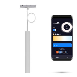 OEM L&aacute;mpara Colgante Led Blanca Wifi Zigbee De 10 W Para Rieles Magn&eacute;ticos Smart Track 48 V Cc, Regulable Entre 3000 Y 6500 K