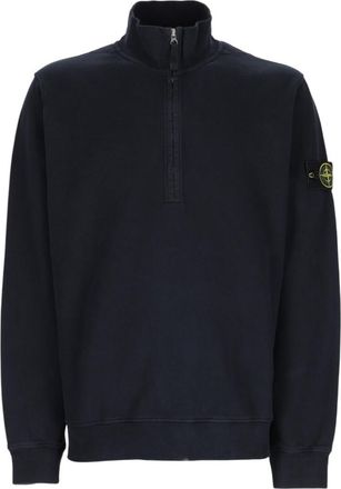 Stone Island Navy Blue Half Zip Sweatshirt