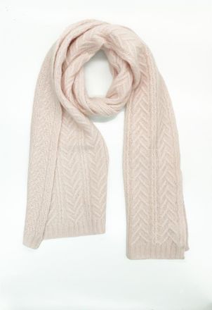 Portolano Cashmere scarf in fancy stitch in Mallow at Nordstrom