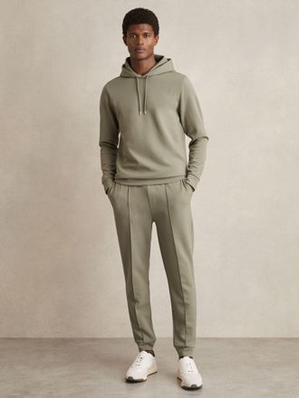 Reiss Sage Premium Interlock-jersey Hoodie, XS